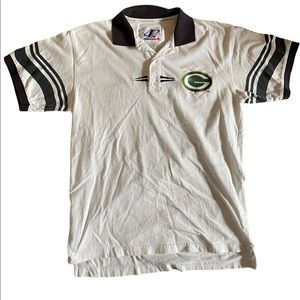 Vintage logo athletic Green Bay packers polo